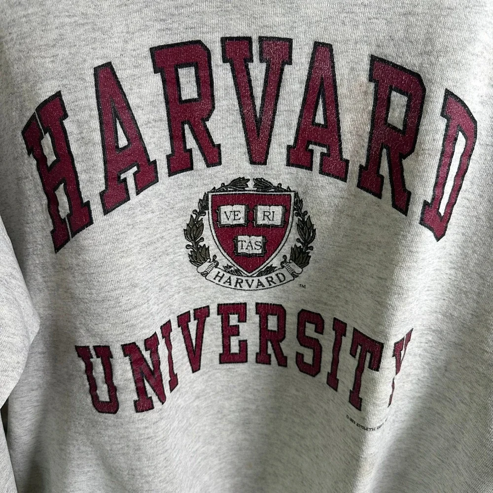Vintage Lee Harvard University Heavyweight Sweatshirt Grey XL USA Made Classic